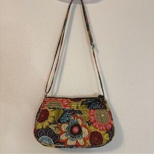 VERA BRADLEY Flower Shower Frannie Mini Crossbody Floral Adjustable Strap